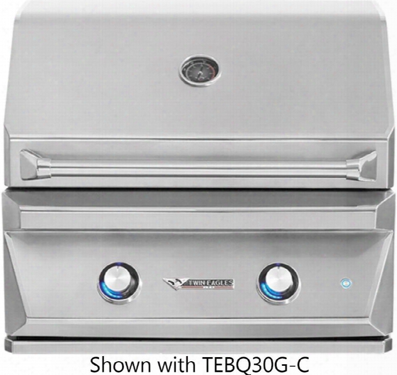 Tebq30rs-cn 30" Built-in Nayural Gas Grill With 2 Main Burners With 50000 Total Btu 520 Sq. In. Cooking Surface Area Hexagonal Grates Zone Dividers And