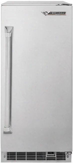 Teim15-f 15&quo; Outdoor Ice Machine With 35 Lbs Daily Production 15 Lb Storage In Stainless