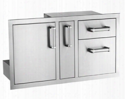 53816s 36.5" Flush Mounted Double Access Door With Double Drawers And Platter