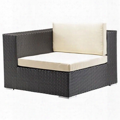 703655 Cartagena Colletcion 42" Chair With Aluminum Frame Uv Resistant And Synthetic Weave In Espresso And