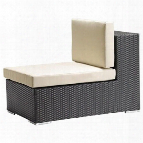 703656 Cartagena Collection 29" Middle Chairwith Aluminum Frame And Synthetic Weav Ein Espresso And