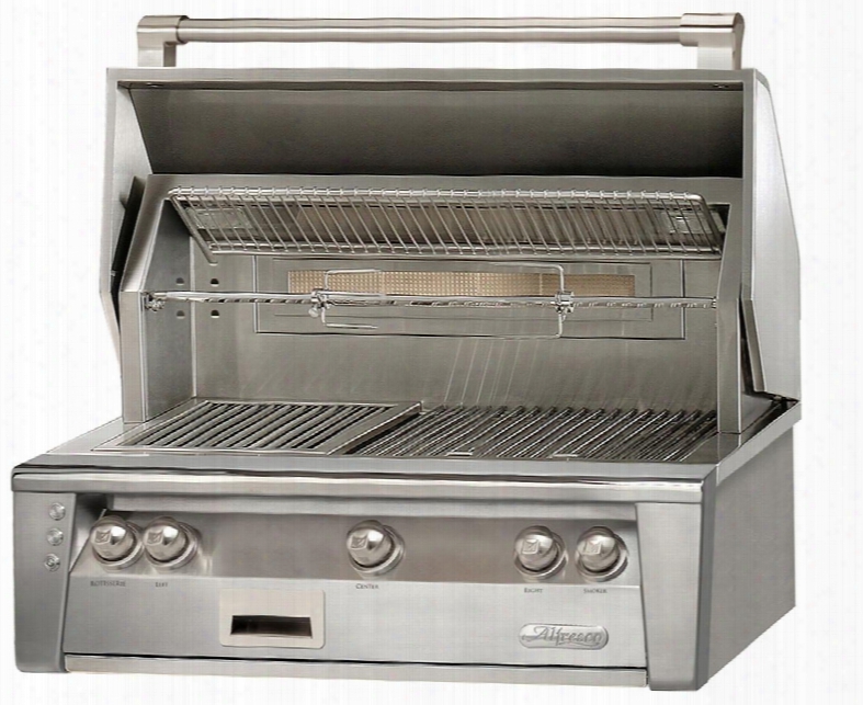 Alxe-42sz-ng 42" Natural Gas Built-in Sear Zone Grill Up To 108000 Btuh With Sear Zone Rotisserie And Built-in Motor In Stainless