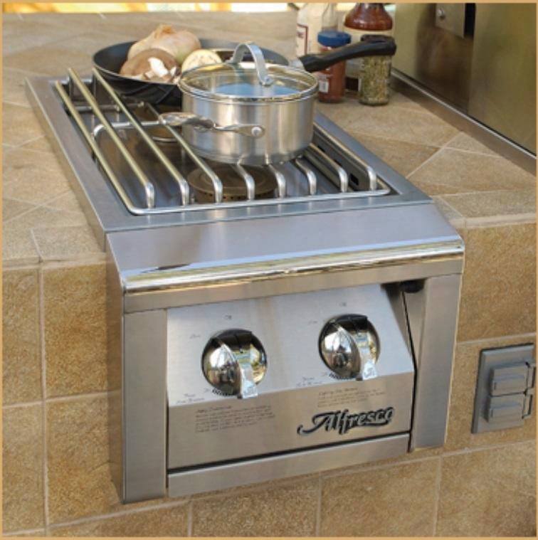 Axesb2lg 14" Built-in 2 Burner Unit Liquid Propane In Stainless