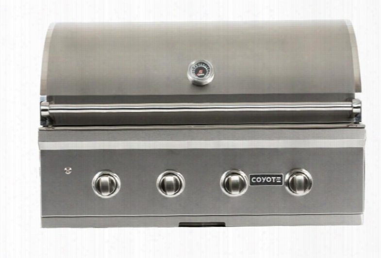 C1sl36ng 36" S-series Built-in Natural Gas Grill With 3 Infinity Burners 90000 Btu Burners 1 Rapidsear Burner Rotisserie In Stainless