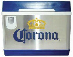 Corc24 Corona Cruiser Thermoelectric Cooler With A Built In Bottle Opener Beverage Holders And Lime Storage