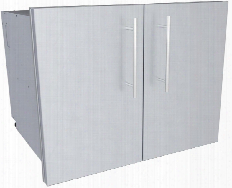 De-ddp30 Designer Series 30" Multi-configurable Right Swing Double Door Dry Storage Pantry With Shelf And Utility Access In Stainless