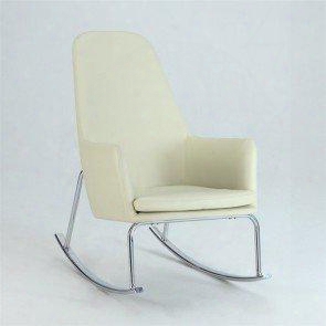 Durangolngwht Rocky Lounge Chair With Air Pu And Metal