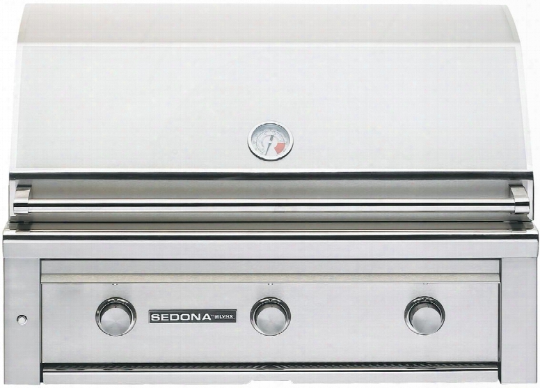 L600lp 36" Sedona Series Built-in Liquid Propane Gas Grill With 3 Stainless Steel Burners 891 Sq. In. Cooking Surface Temperature Gauge And Ceramic