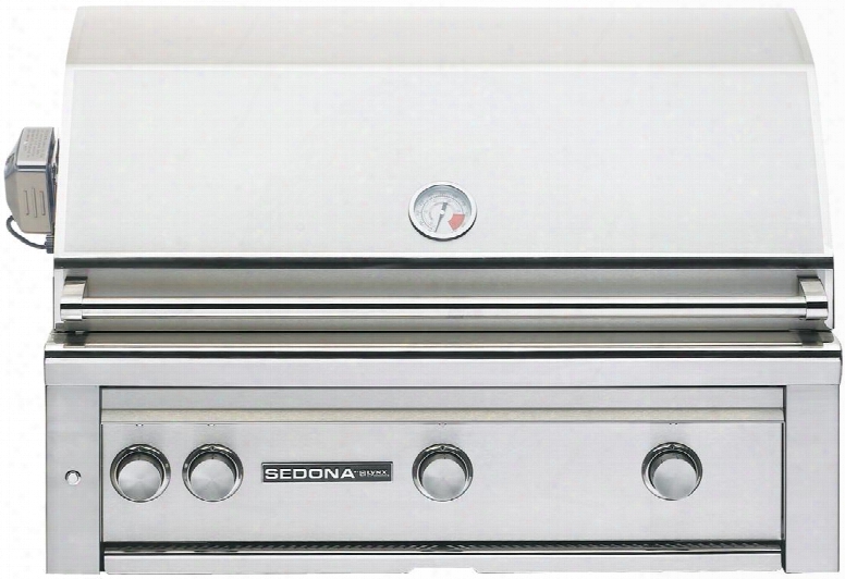 L600rlp 36" Sedona Series Built-in Liquid Propane Gas Grill With Rotisserie 3 Stainless Steel Burners 891 Sq. In. Cooking Surface Temperature Gauge And