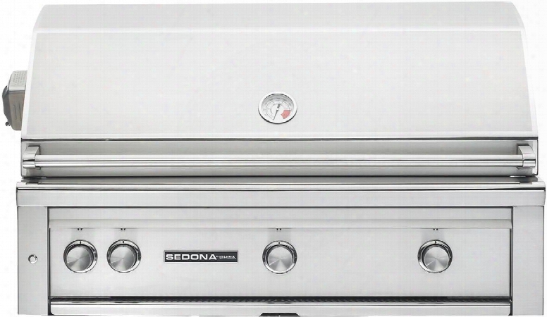 L700rlp 42" Sedona Series Built-in Liquid Propane Gas Grill With Rotisserie 3 Stainless Steel Burners 1049 Sq. In. Cooking Surface Temperature Gauge