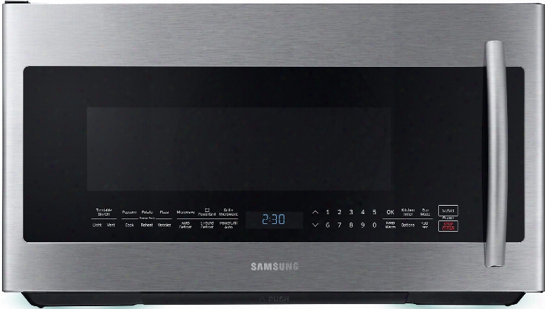 Me21k7010ds 30" Over The Range Microwave With 2.1 Cu. Ft. Capacity 400 Cfm Ventilation Powergrill Glass Touch Control Pad And Eco Mode In Stainless