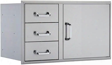 Oci-40cdu 40" Cobination Unit With 3 Drawers And 1 Access Door: Stainless