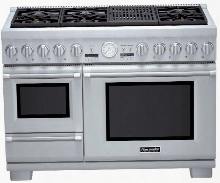 Prd48nlsgu 48" Csa Certified Pro Grand Professional Series Slide-in Range With 6 Patented Star Burners Electric Grill Convection And Steam Ovens Warming