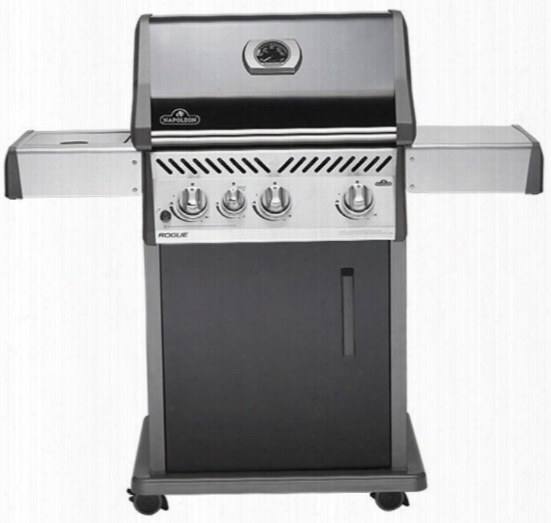 R425sbpk 51" Rogue 425 Sb Series Freestanding Liquid Ppropane Grill With 535 Sq. In. Cooking Surface 3 Stainless Steel Tube Burners Range Side Burner Wave