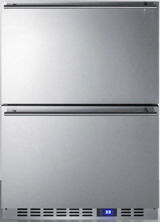 Spff51os2d 24" Freestanding/built In Commercial And Outdoor Drawer Freezer With 3.54 Cu. Ft. Capacity Frost-free Weatherproof Design Sabbath Mode And Pro