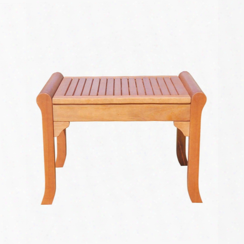 V1641 Malibu Eco-friendly Outdoor Hardwood Garden Backless Chair Natural