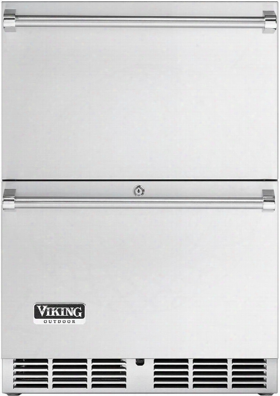 Vrdo5240dss Drawer Refrigerator With Full Extension Drawers Forced Air Cooling System Electronic Controls And Stainless Steel Interior And Exterior: Outdoor