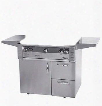 Xe-42cd 42" Deluxe Grrill Cart With Door And Drawers In Stainless