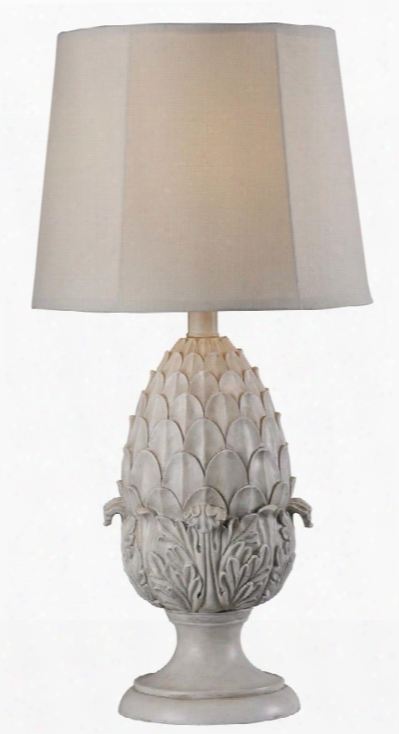 32487rw Artichoke Outdoor Table Lamp In Roman White