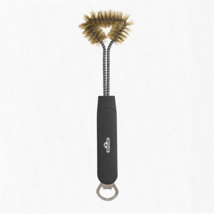 62012 3-sided Brass Bristle Bbq Brush With Botttle