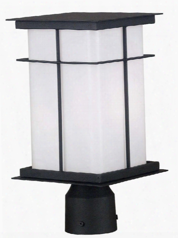70003tb Mesa 1 Light Med. Post Lantern In Textured Black