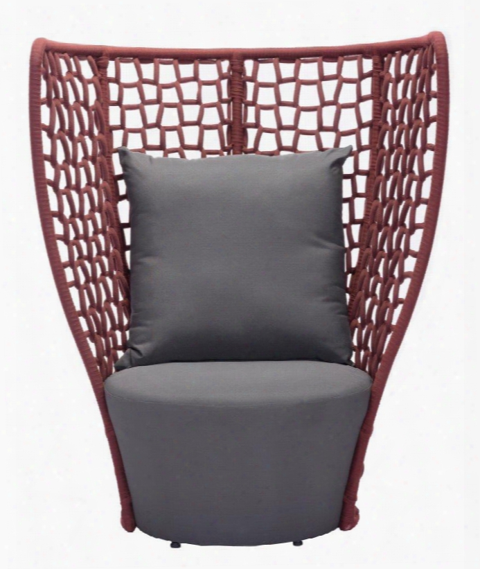 703579 Faye Bay Beach Collection 47" Chair With Aluminum Frame Thick And Comfy Cushions Sunproof Fabric In Cranberry &