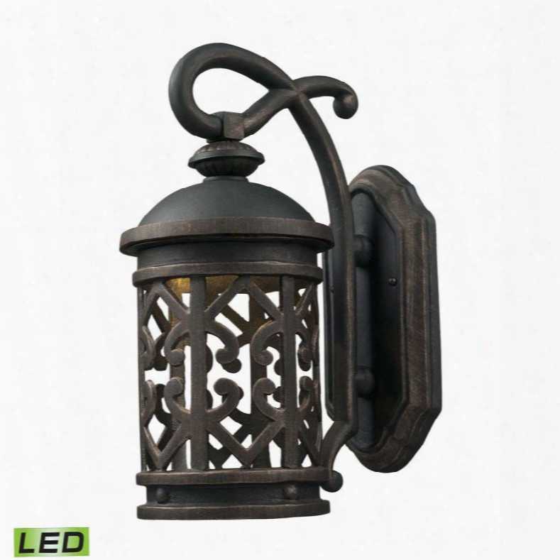 7201ew/71-led Tuscany Coast - Led 1 Light Exterior Wall Mount In Weathered