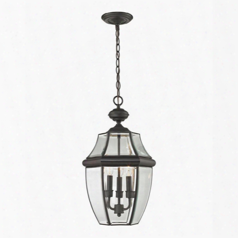 8603eh/75 Ashford 3 Light Exterior Hanging Lantern In Oil Rubbed