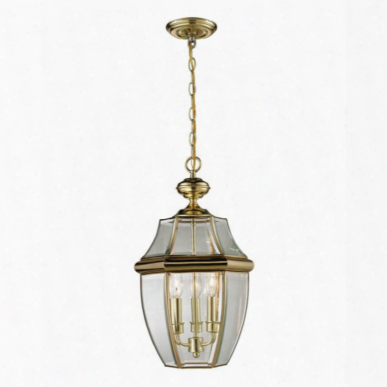 8603eh/85 Ashford 3 Light Exterior Hanging Lantern In Antique