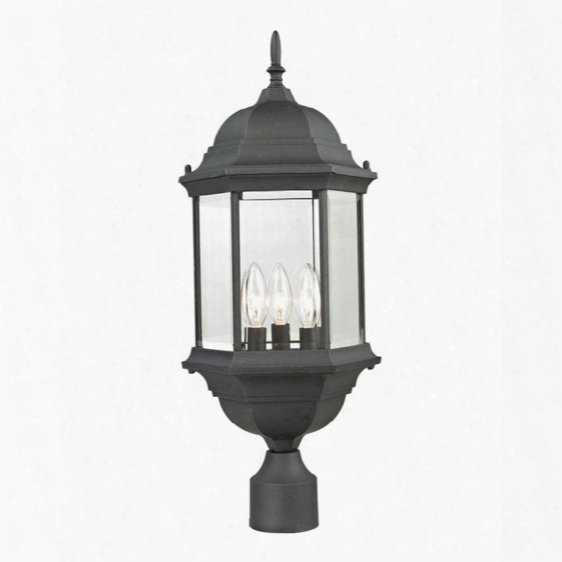 8603ep/65 Spring Lake 3 Light Exterior Post Lantern In Matte Textured