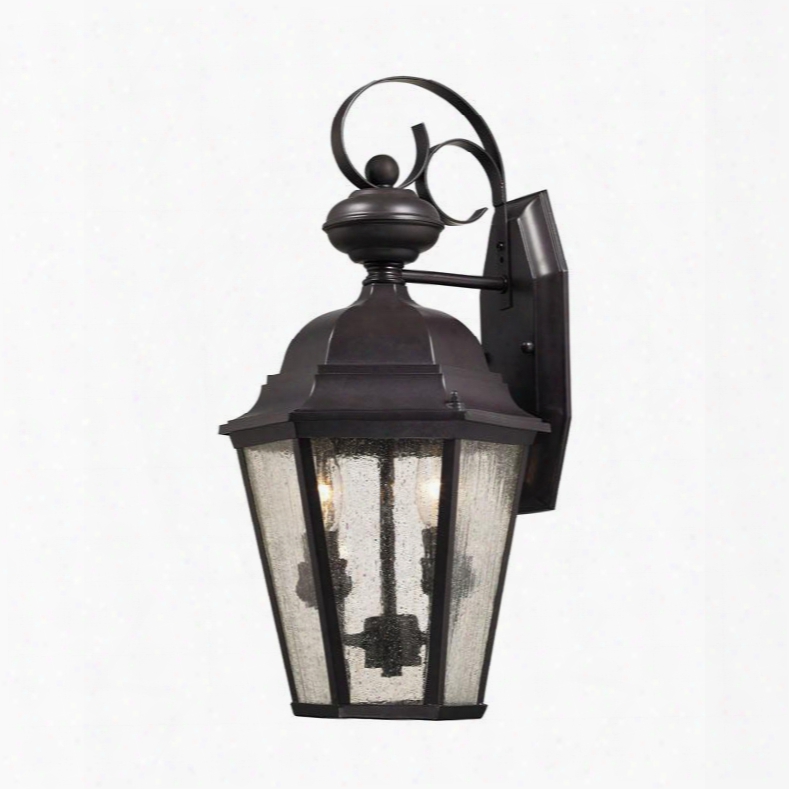 8902ew/75 Cotswold 2 Light Exterior Wall Lamp In Oil Rubbed