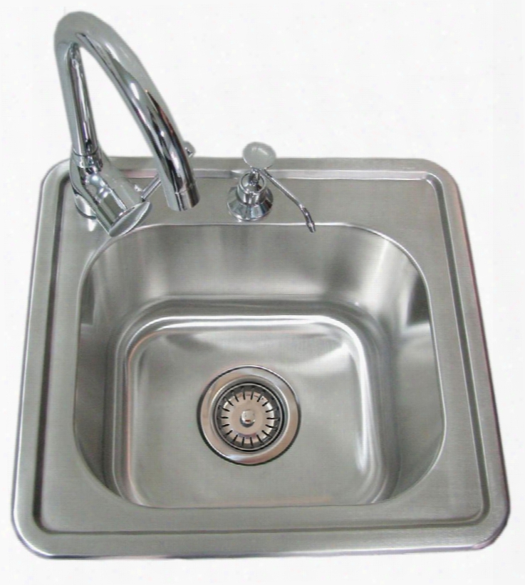 A-ss17 17" Single Sink With Cold And Hot Water