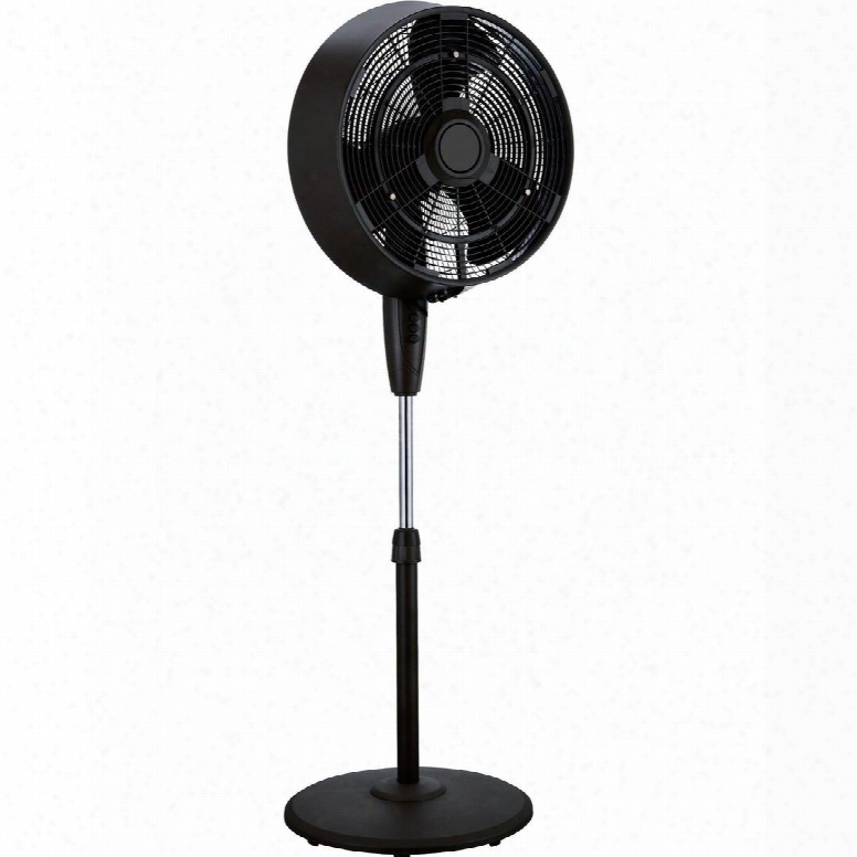 Af520b 18" Outdoor Misting Fan With Three Adjustable Speed Settings And Large Oscillating Head In