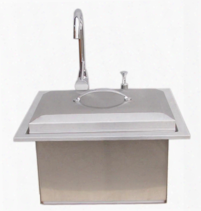 B-ps21 21" Premium Drop-in Sink With Hot And Cold Water Faucet And Cutting