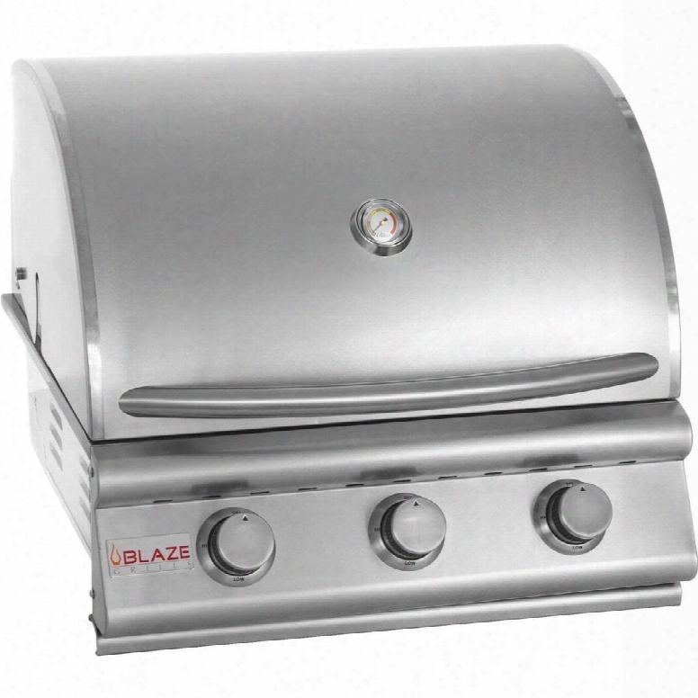 Blz-3-ng 25" Natu Ral Gas Grill With 3 Commercial Quality 304 Cast Stainless Steel Burners 42 000 Total Btus And Removable Warming Rack In Tainless