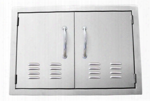 C-dd30 30" Flush Style Horizontal Double Access Door With Vent In Stainless