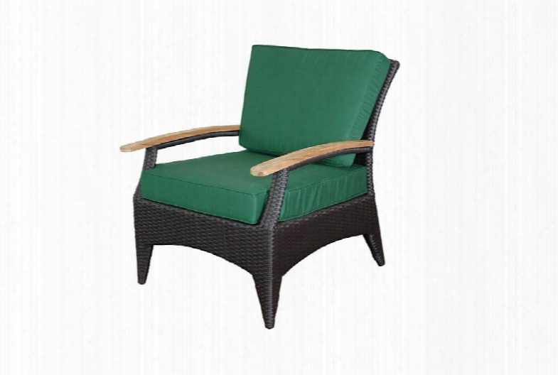 Ds-016a 2 Bellagio Deep Seating Armchair W/ Teak Wood Arm