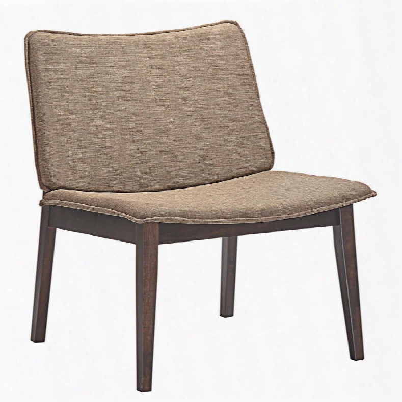 Eei-1612-wal-lat Evade Lounge Chair In Walnut Latte