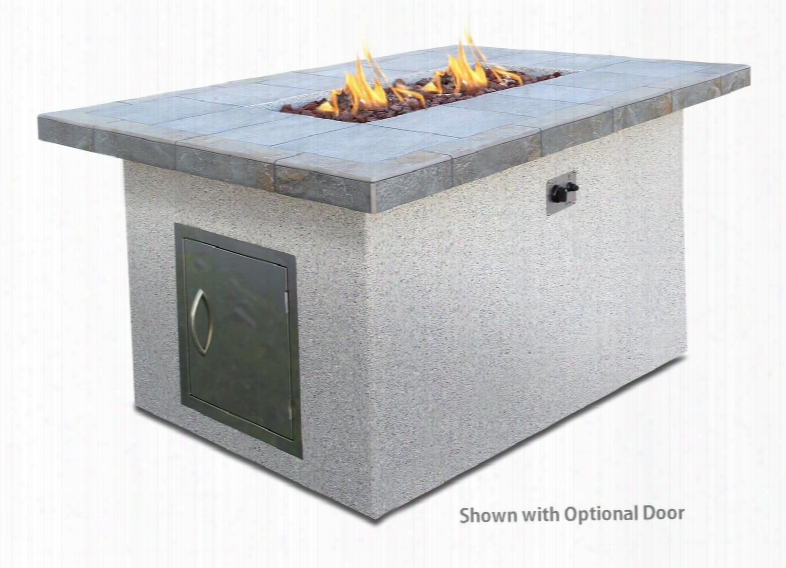 Fpt-rt502 48"w X 72"d X 35"h Fire Pit With Four Piece Log Set Lava Rocks 55 000 Btus And Piezzo Ignition System: Liquid Propane Or Natural Gas
