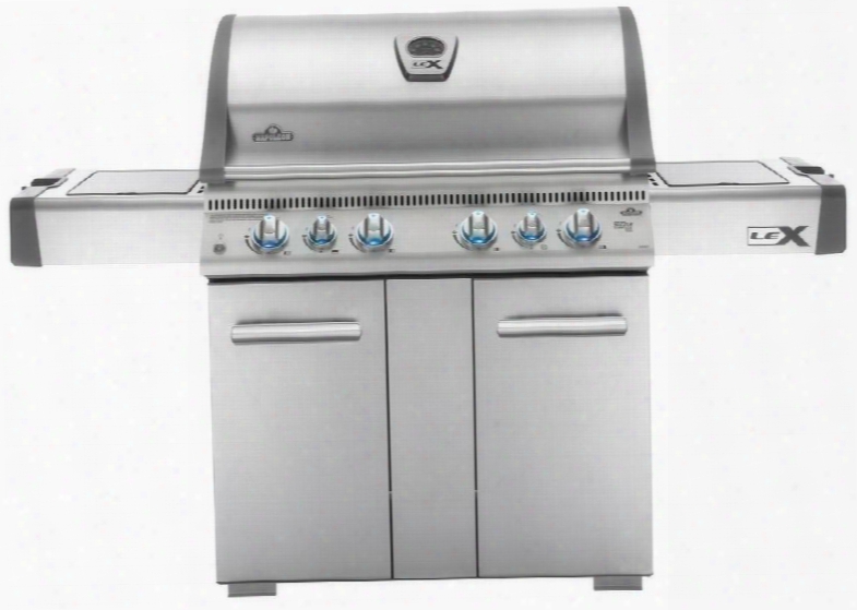 Lex605rsbinss 76" Lex 605 Series Freestanding Natural Gas Grill With 3 Stainless Steel Bottom Burners 1 Ceramic Infrared Bottom Burner 1 Infrared Side Burner