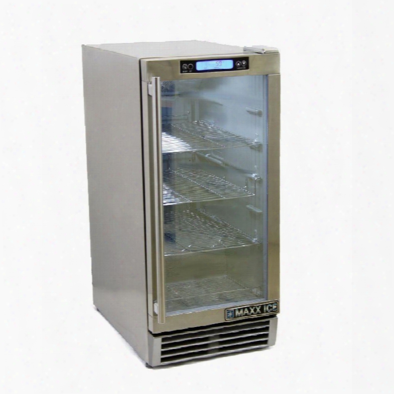 Mcwc28o 15" Outdoor Wine Cooler With Stainless Steel Exterior Reversible Door Hinge Automatic Overflow Prevention And Air-cooled C Ondenser In Stainless