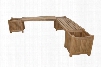 BH-7121PL Planter Bench (2 bench + 3 planter