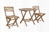 SET-225 3-Piece Bistro Set with 32" Chester Round Folding Picnic Table and 2 Alabama Folding