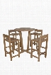 SET-290 5-Piece Bar Set with Descanso 35" Round Bar Table and 4 Sedona Bar