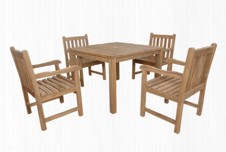 Set-214 5-piece Dining Set With 42" Montage Square Table And 4 Braxton Dining
