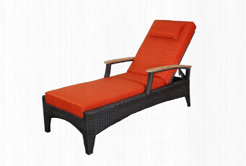 Sl-016 1 Bellagio Sun Lounger W/ Teak Wood