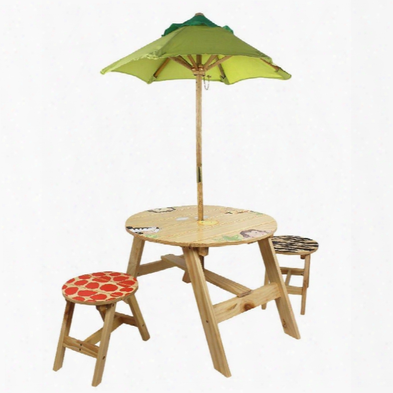 Td-0030a Fantasy Fields - Sunny Safari Outdoor Table & Set Of 2
