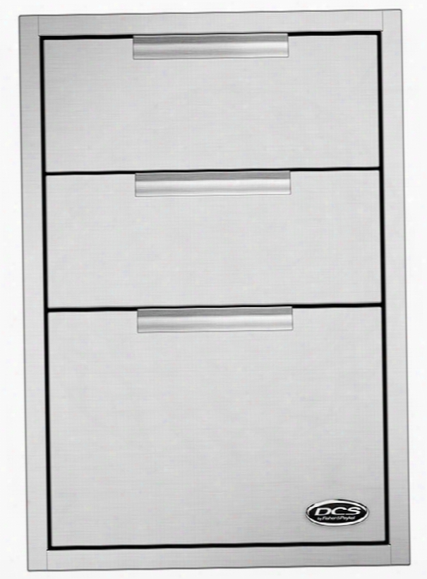 Tdt120 20" Outdoor Triple Tower Drawer With Insulated Door Full Extension Slide And Soft