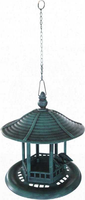 Tiz130gn Green Hanging Metal Bird