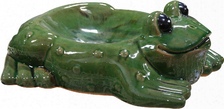 Tom110 Ceramic Frog Bird